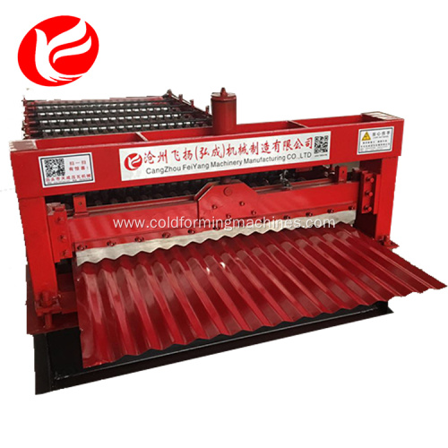 Cold colored steel roof panel roll forming machine